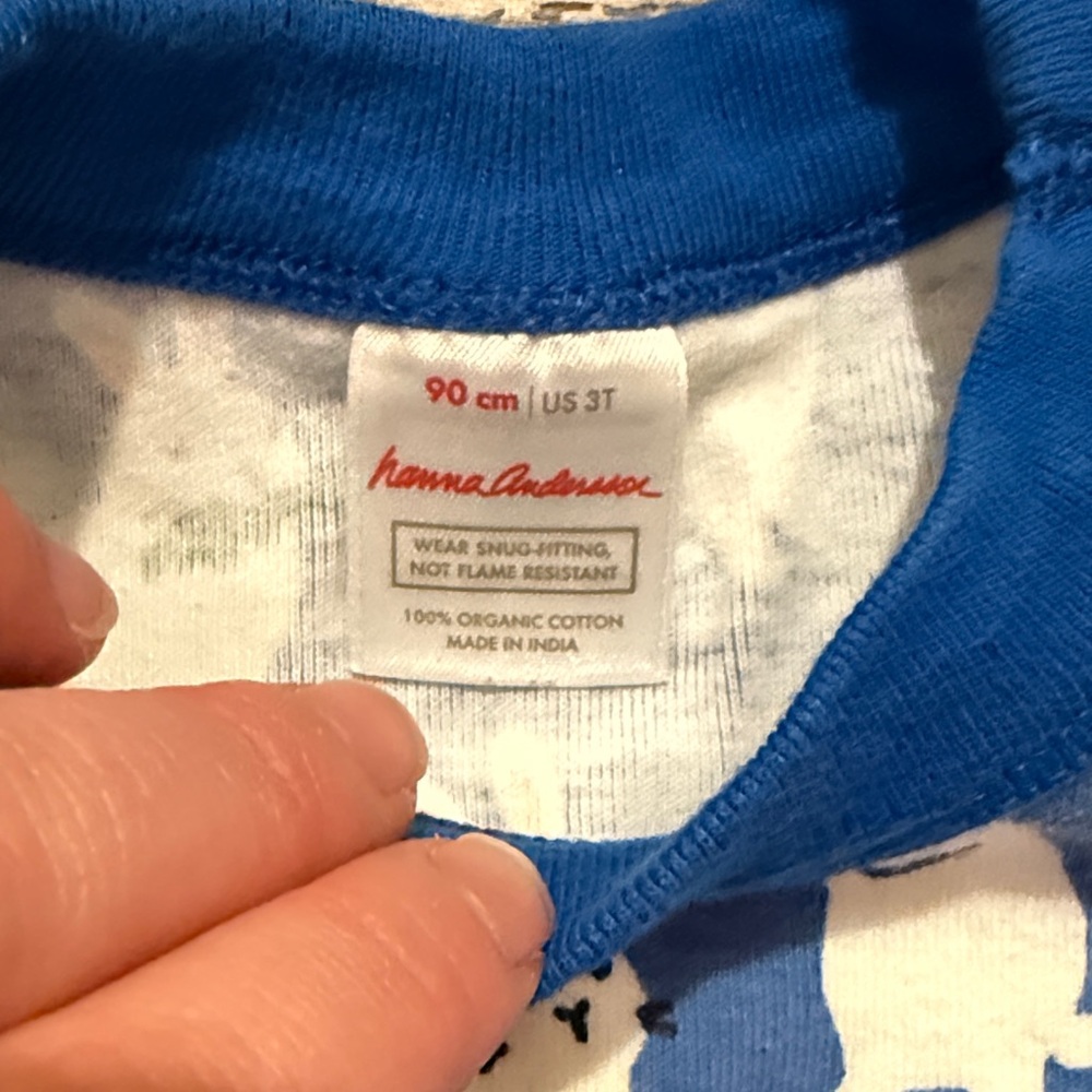 Hanna Andersson 100% Organic Cotton Short John PJ Set w/ Bunny + Striped Print - Picture 2 of 16